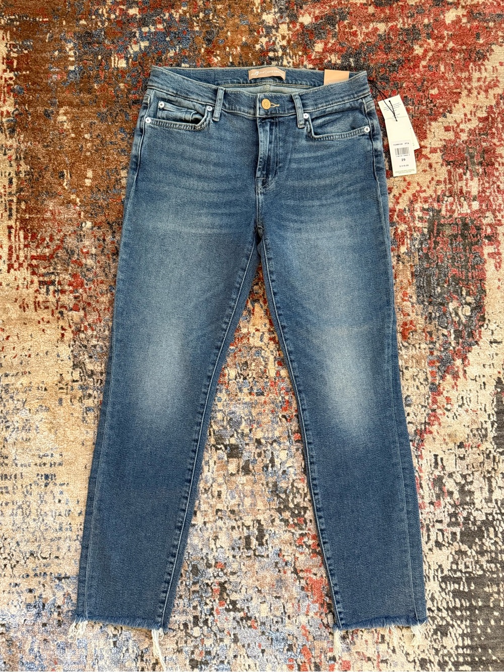 NWT 7FAM Roxanne Slim Ankle Jeans